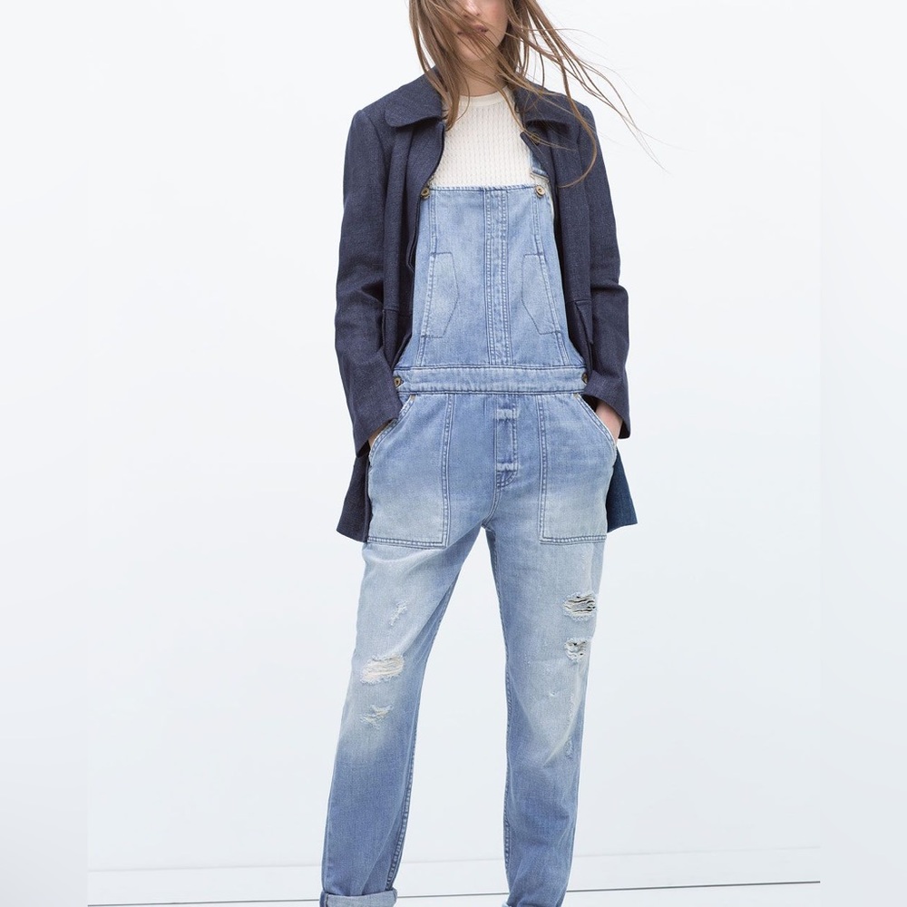 Zara denim overalls